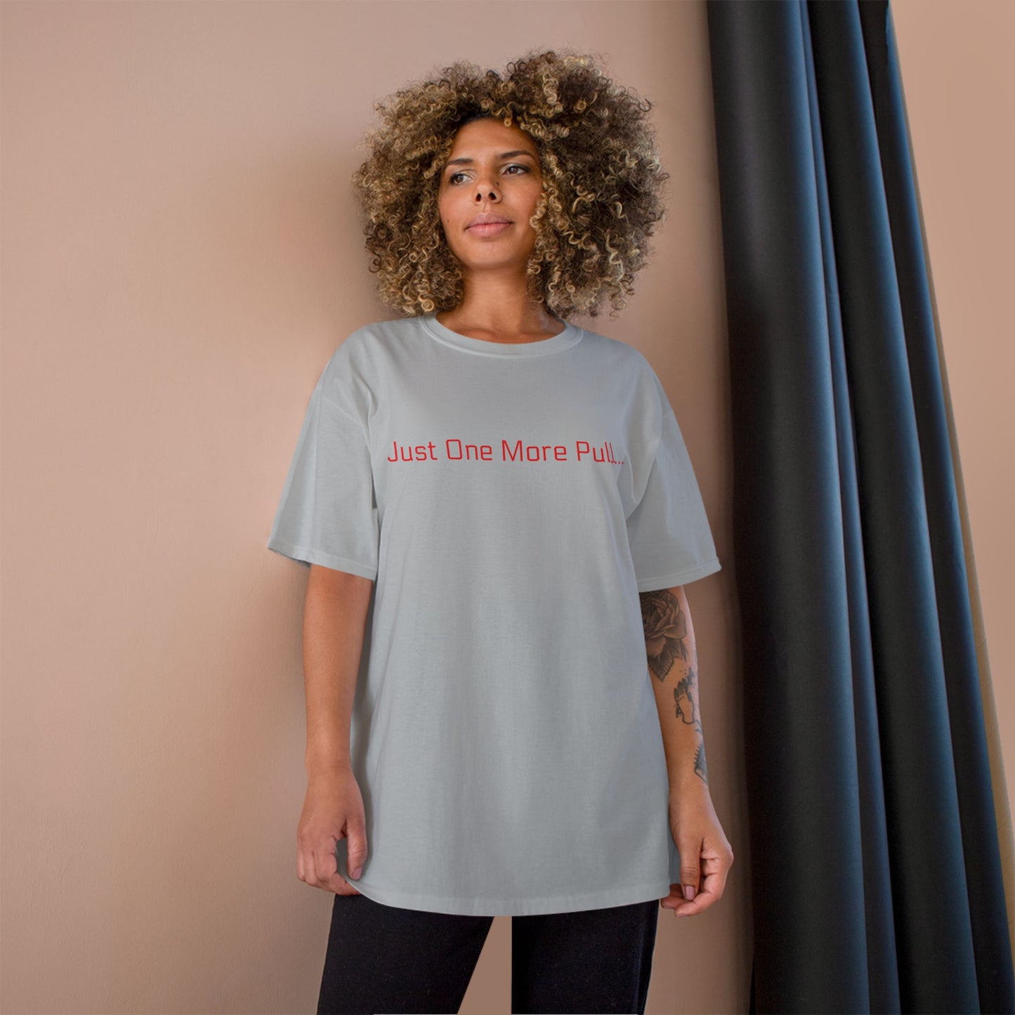 Just One More Pull Champion T-Shirt — Ghostlane America Gym Tee