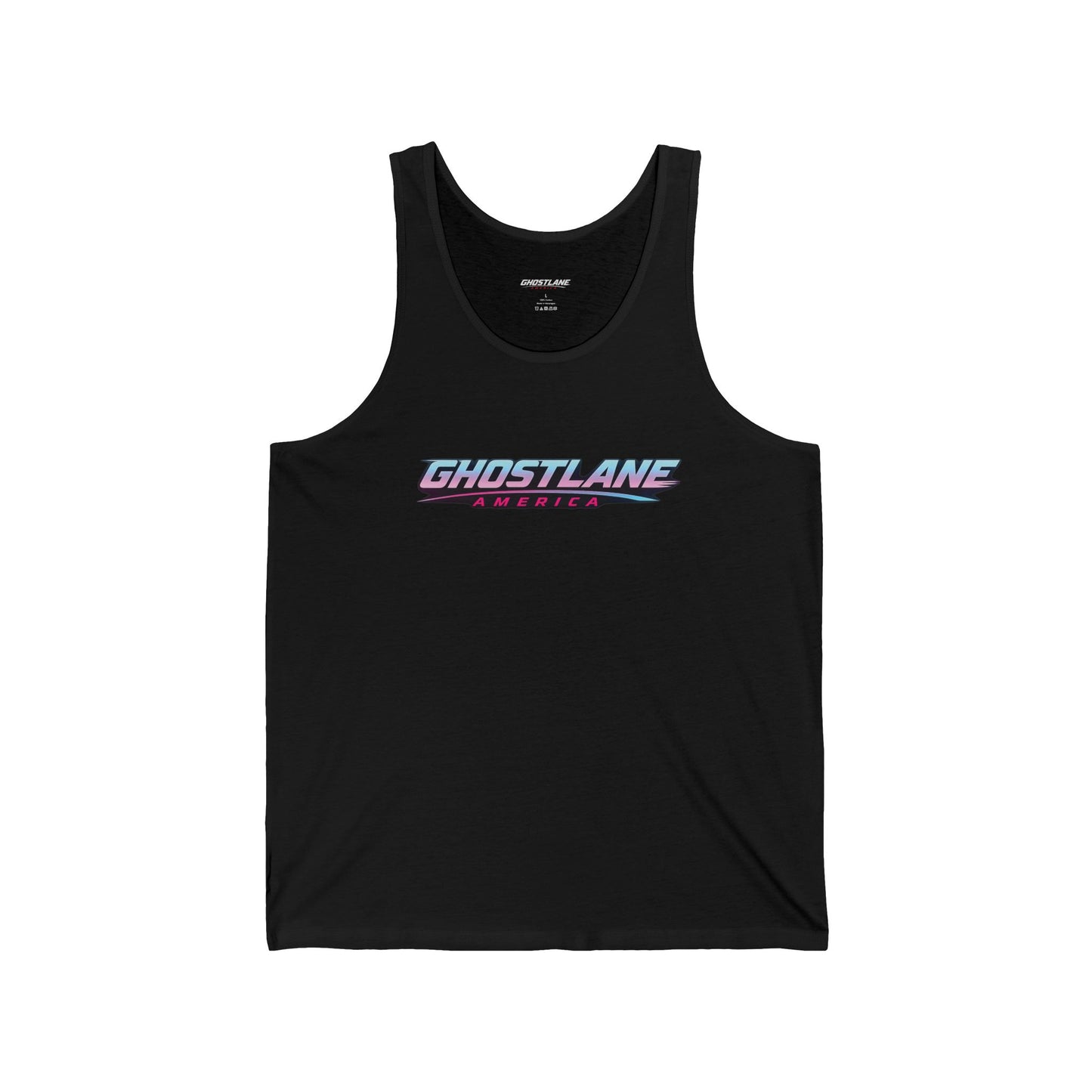 Ghostlane Athletics Retro Logo Tank Top — 80s Vaporwave Fitness Vest