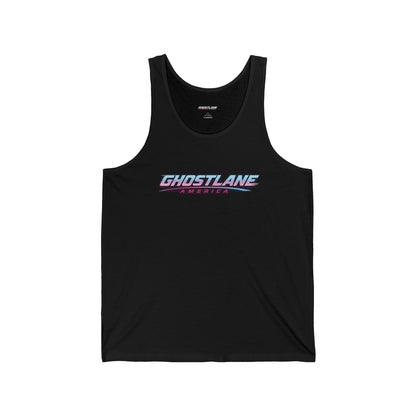 Ghostlane Athletics Retro Logo Tank Top — 80s Vaporwave Fitness Vest