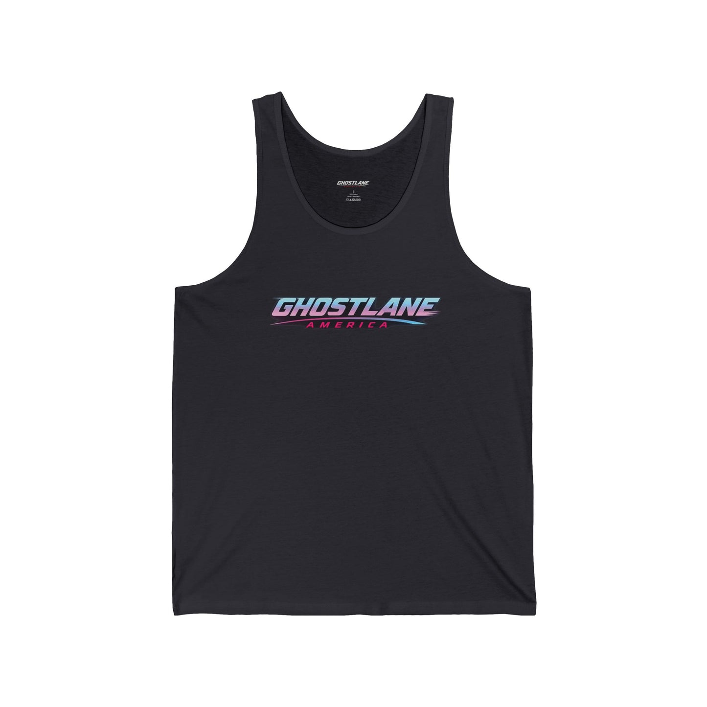 Ghostlane Athletics Retro Logo Tank Top — 80s Vaporwave Fitness Vest