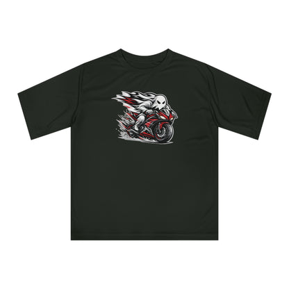 Motorcycle Ghost Rider T‑Shirt — Fast Red Sportbike Graphic