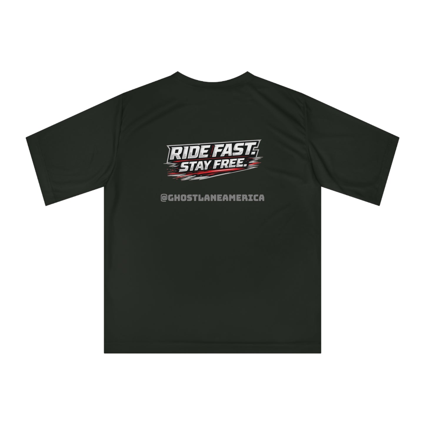 Motorcycle Ghost Rider T‑Shirt — Fast Red Sportbike Graphic