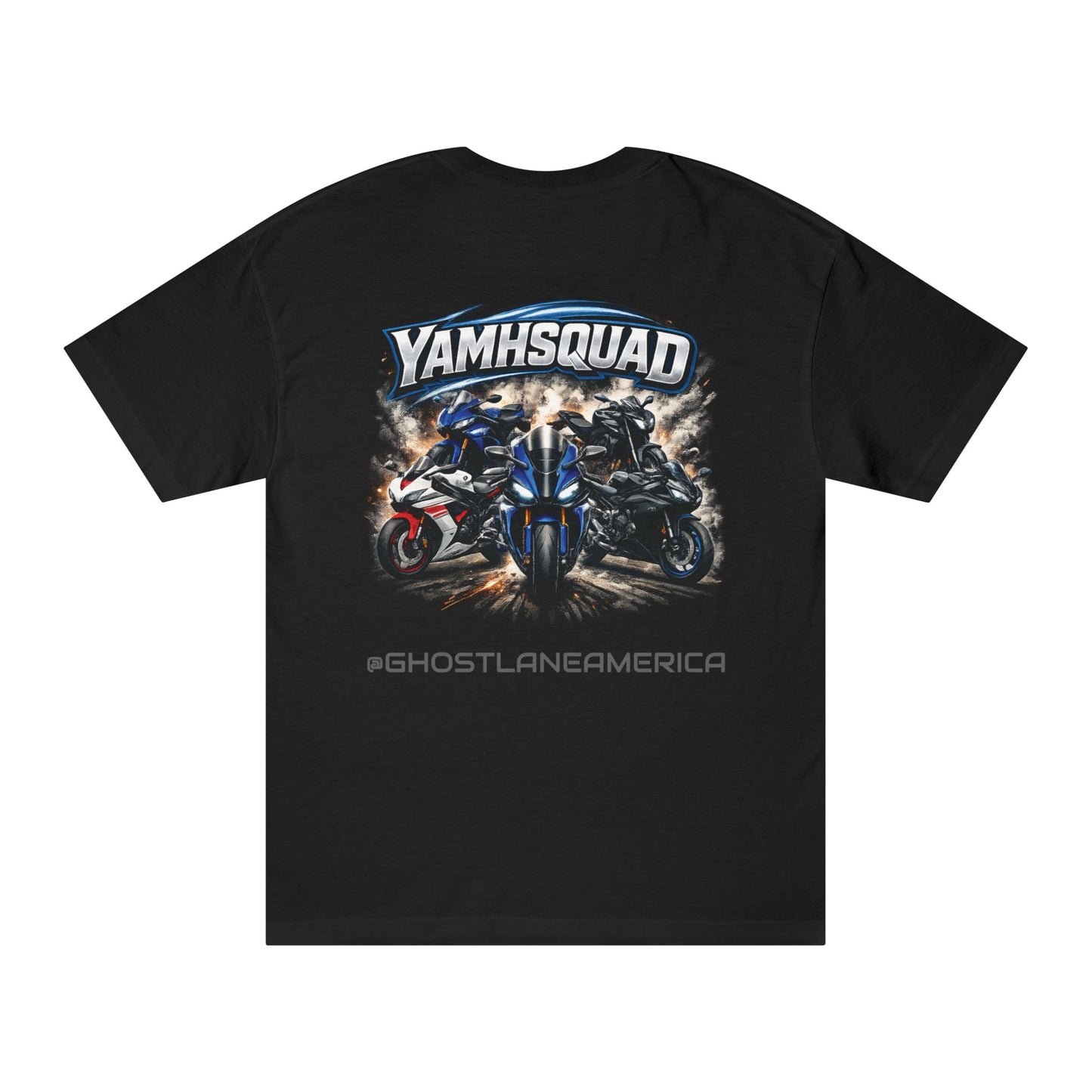 Motorcycle Tee — YAMHSQUAD Ghost Lane America Graphic Shirt